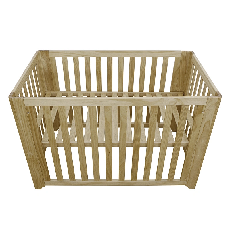 Housbay baby crib ASTM standard and height adjustable multifunction solid pine wood kids wooden beds for baby sleeping