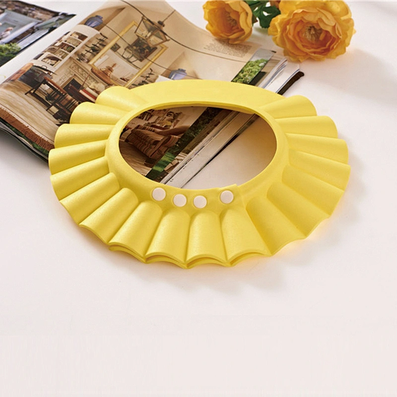 HOUSBAY Good Bath time Yellow EVA Baby Bath Shower Cap Shampoo Hairs Washing Protection