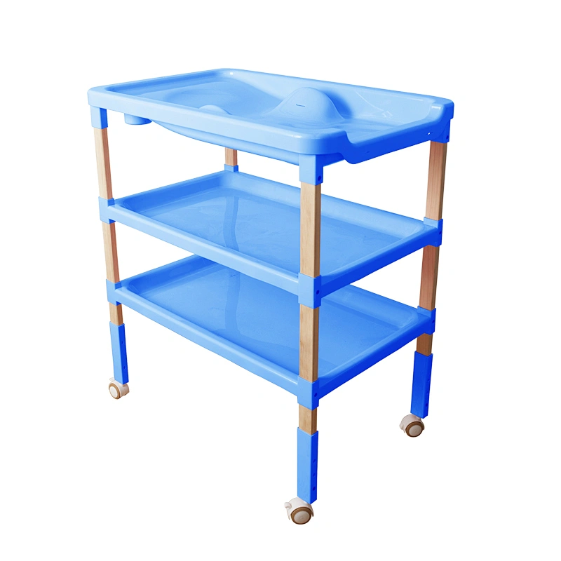 HOUSBAY Can-Changer Multifunctional Ergonomic design plastic baby furniture height adjustable infant changing diaper table