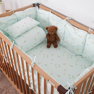 Housbay animals design forest pattern 7pcs baby crib bedding set soft fabric reactive printed comforter set