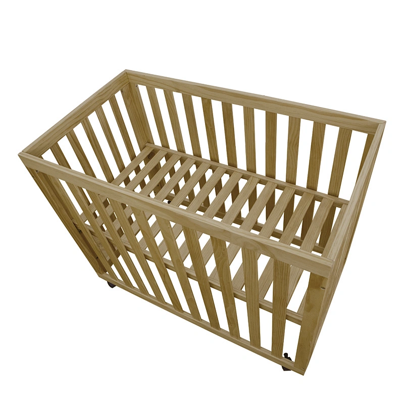 HOUSBAY Natural Wood 4 IN 1 Baby Crib Bed