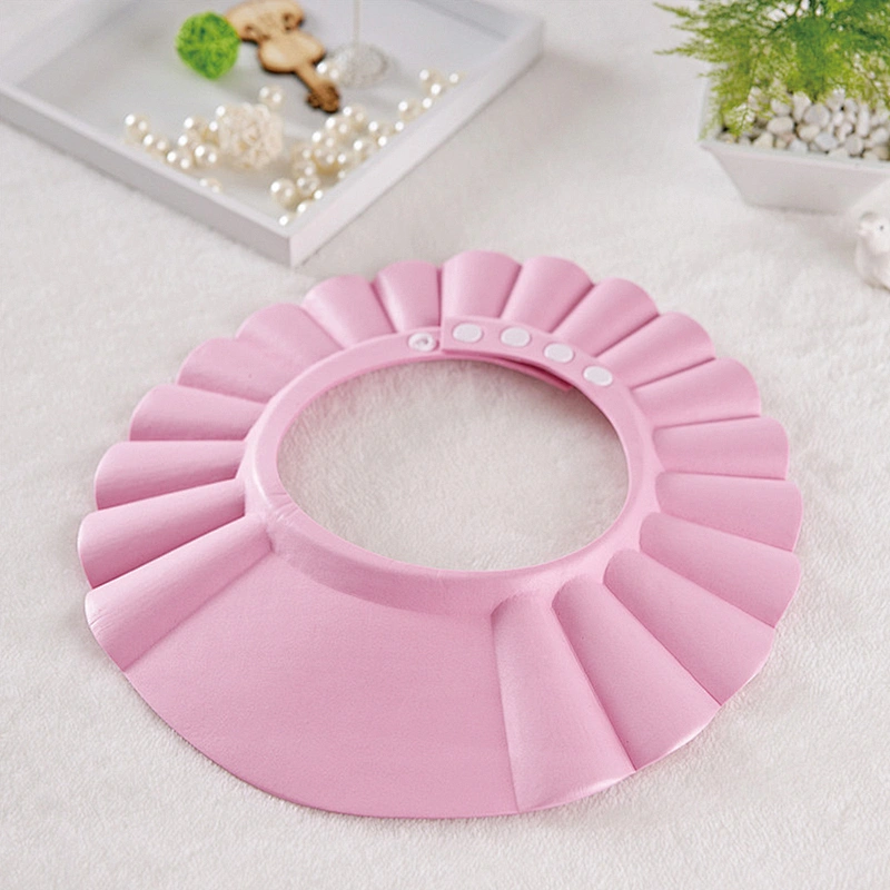 HOUSBAY SGS certificate Pink EVA  Baby Bath Shower Cap for girl