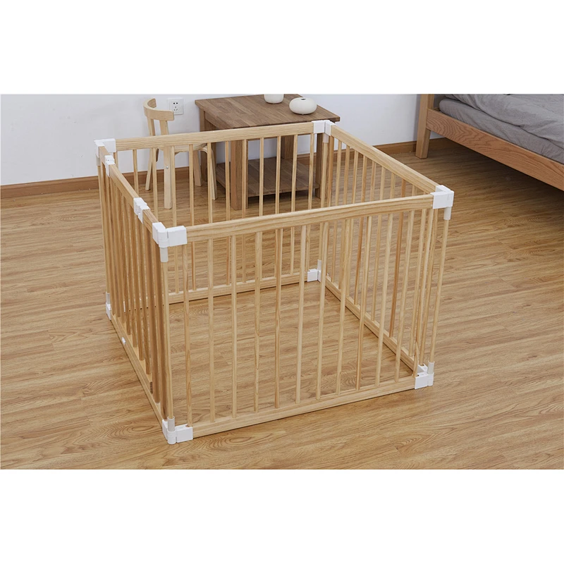 HOUSBAY custom 8 pcs wooden baby playpen baby fence