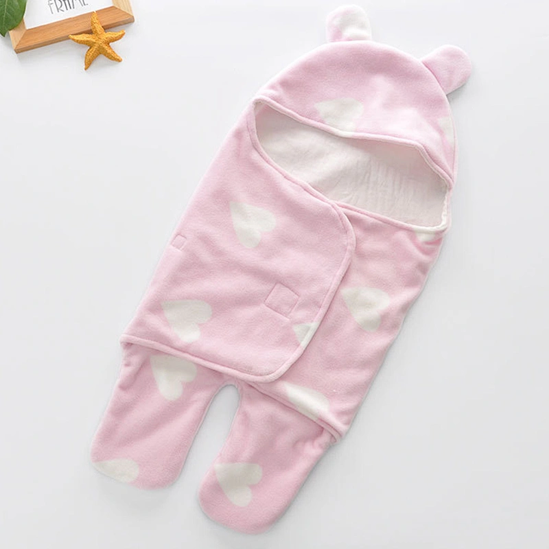 Colorful dot cute baby double layers sleeping bags swaddle wrap for newborn