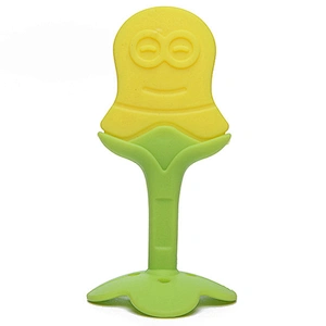 Eco-friendly soft free silicone hot selling baby safety teether gum toy