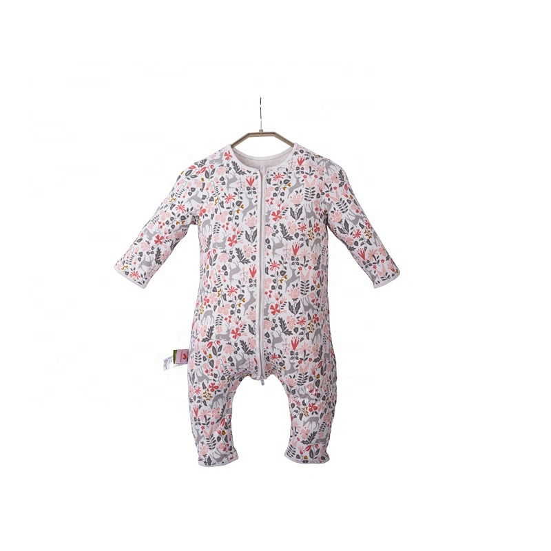 HOUSBAY 100% cotton muslin newborn baby swaddle sleeping bag with feet