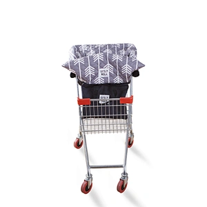 High quality 100% cotton colorful baby shoppingtrolley cart cover for high chair