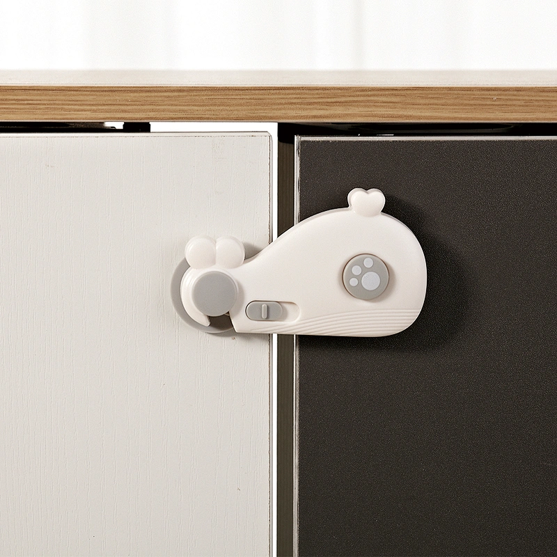 HOUSBAY Amazon Promotion Baby Safety Products Cartoon Whale Cabinet  Lock Baby Kids Adhesive Safety  Lock SGS Certificate