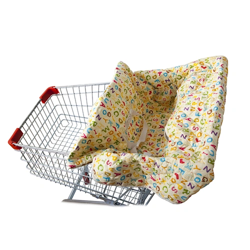 Quiltingcotton colorful baby shopping trolley cover