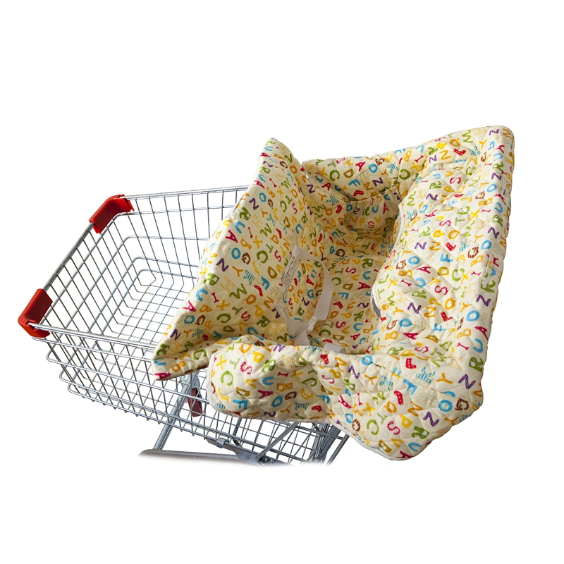 Quiltingcotton colorful baby shopping trolley cover