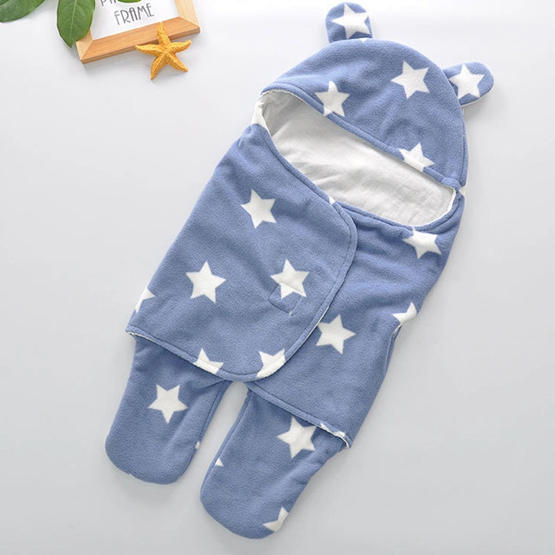 Colorful dot cute baby double layers sleeping bags swaddle wrap for newborn