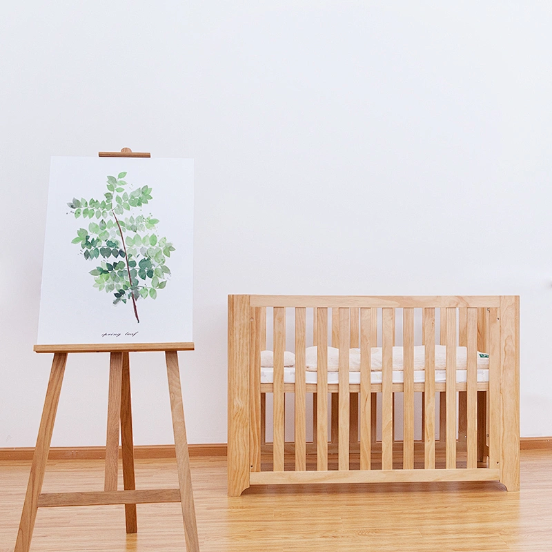 Housbay solid wooden baby crib baby cradle swing