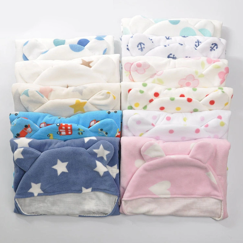 Colorful dot cute baby double layers sleeping bags swaddle wrap for newborn