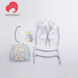 Housbay Music Adjustable Baby electric rocking cradle swing rocking chair with toys