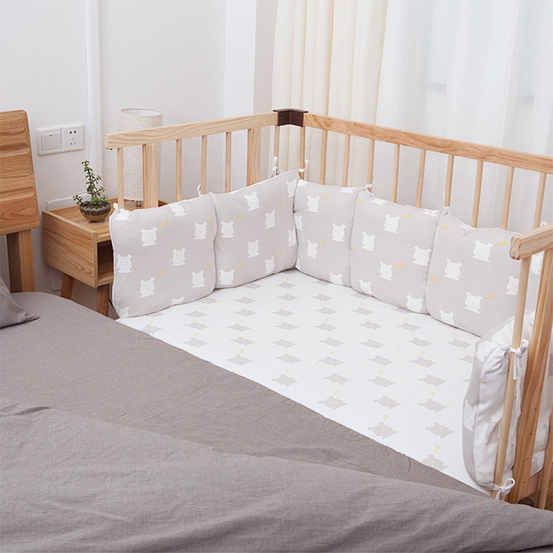 Housbay 100% Cotton Baby Bedding set crib bumper with soft fabrics