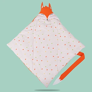 Baby 100% cotton soft animal design blanket infant cute comfortable swaddle for newborn