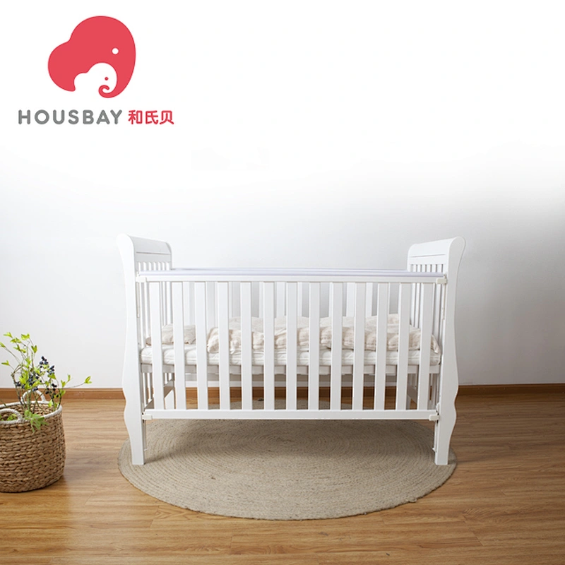JCB-401Housbay multifunction baby cot bed, wooden baby crib