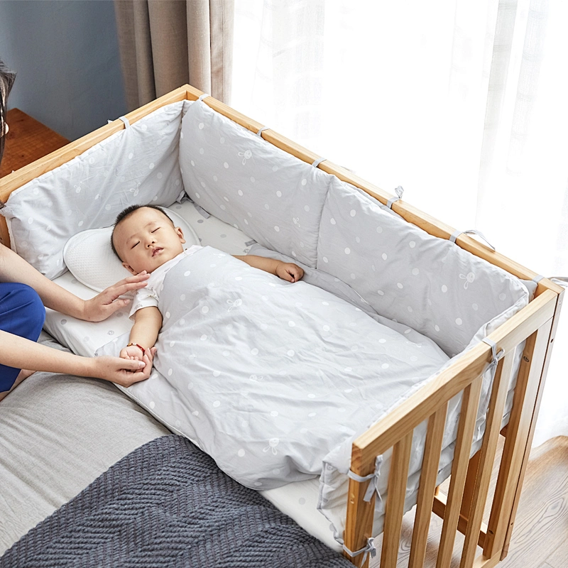 Housbay ASTM Standard 4 IN 1 GROW UP BABY BED Flexible Baby Crib Wooden with wheels