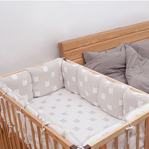 Housbay 100% Cotton Baby Bedding set crib bumper with soft fabrics