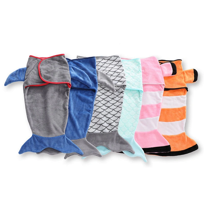 Cute design baby flannel sleeping bags infant blanket swaddle wrap for newborns