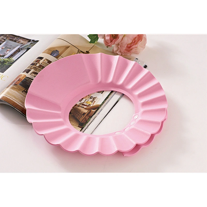 HOUSBAY SGS certificate Pink EVA  Baby Bath Shower Cap for girl