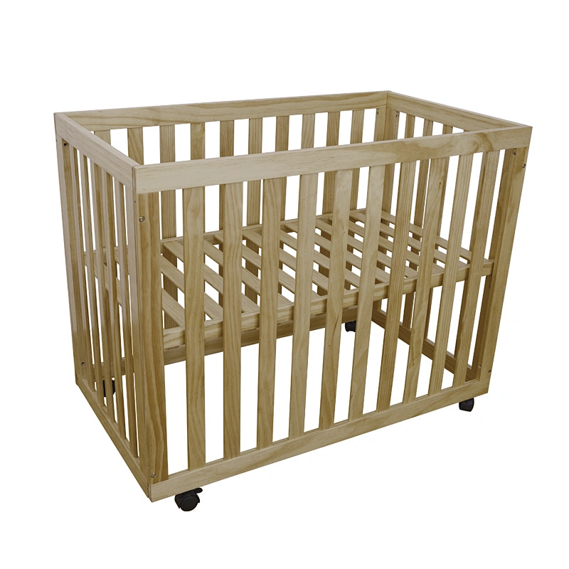 HOUSBAY Natural Wood 4 IN 1 Baby Crib Bed