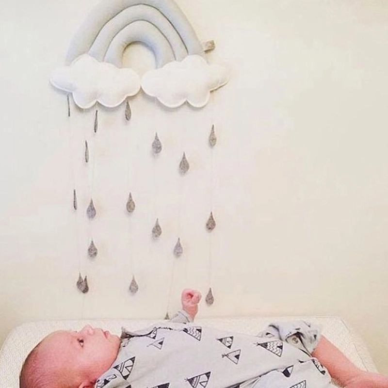 Baby Crib Toys Hanging ornaments cloud Beads String Hanging  for Baby Kids Bed Play Tent Room Decor