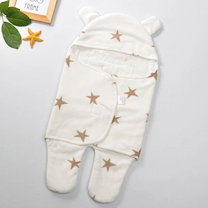 Colorful dot cute baby double layers sleeping bags swaddle wrap for newborn