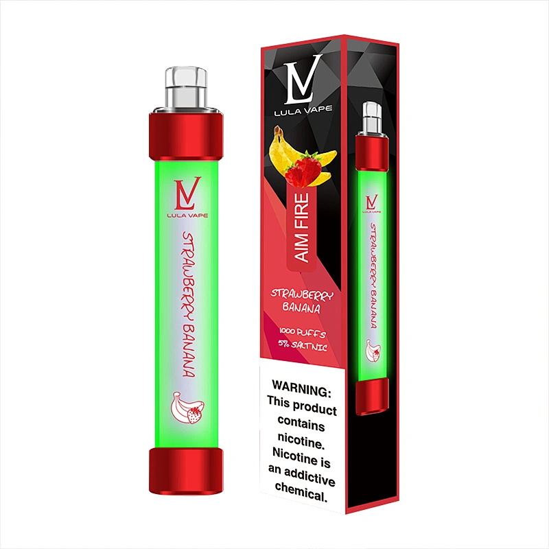 Aim Fire 1000 PUFFS 10 flavors disposable electronic cigarette pen with RGB light 650mAh battery