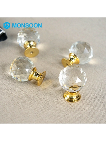 Gold Crystal Knobs