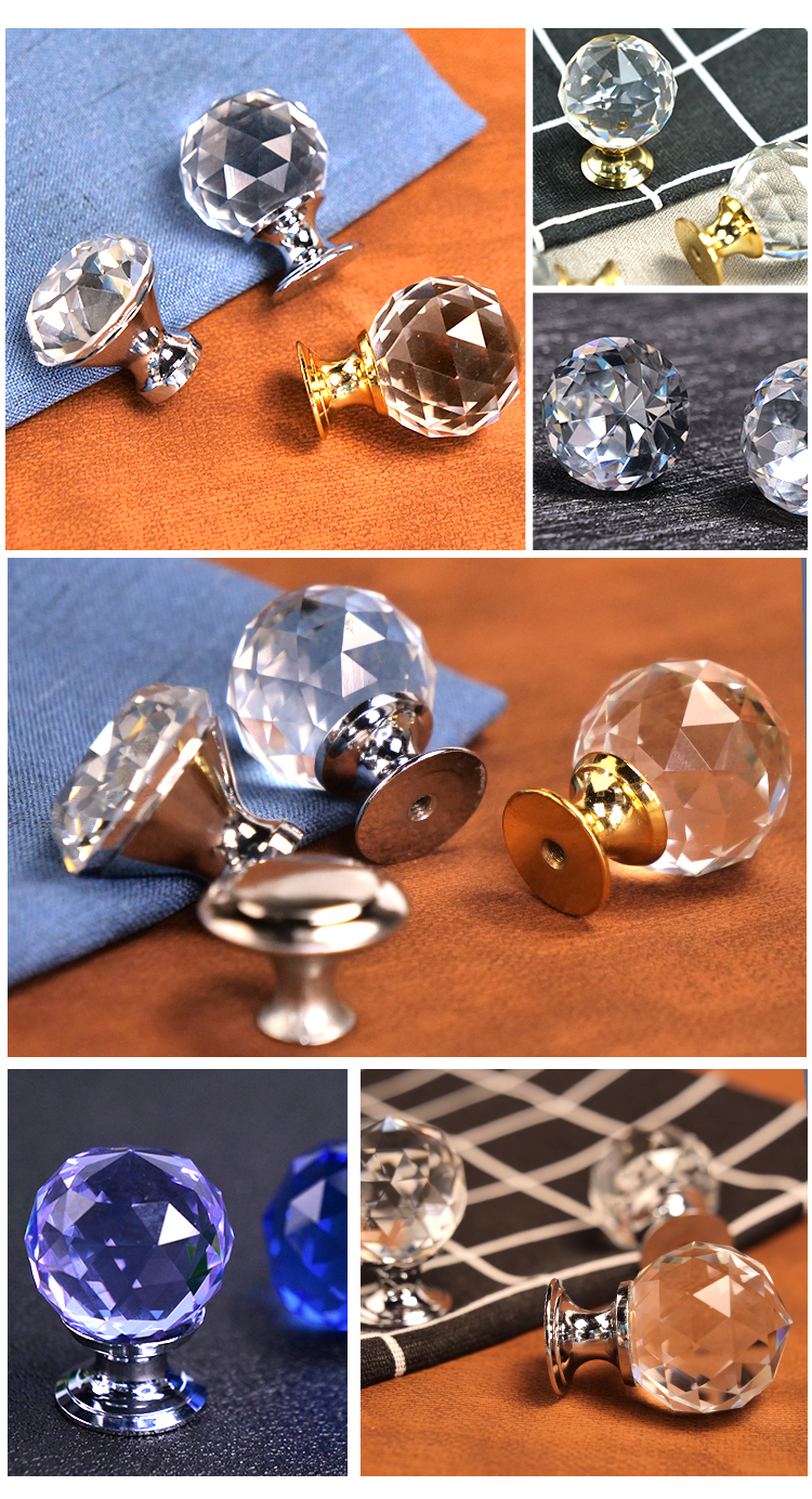 wholesale crystal wardrobe knobs