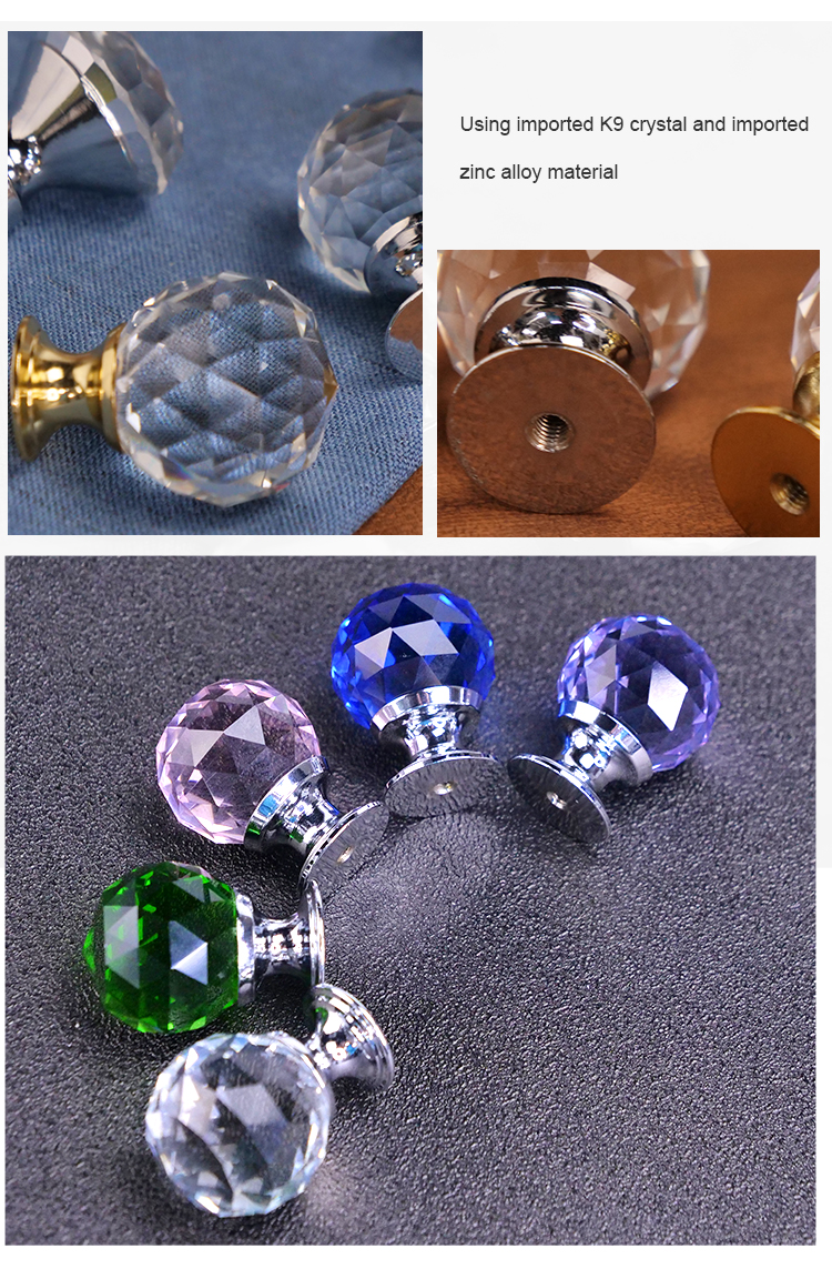 wholesale round glass knobs