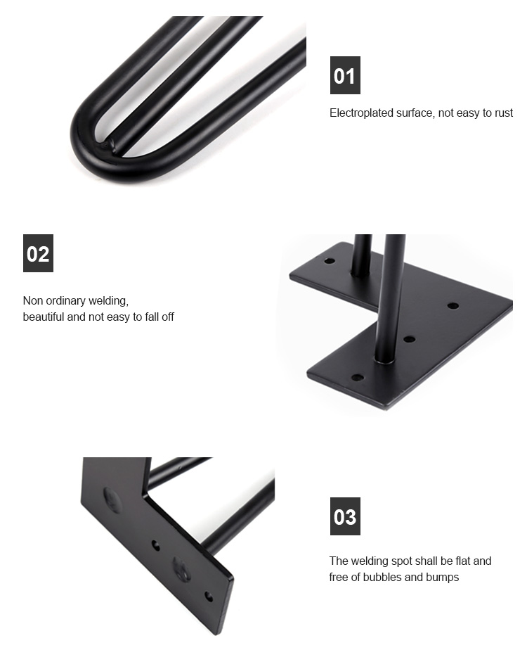 metal hair pin table legs