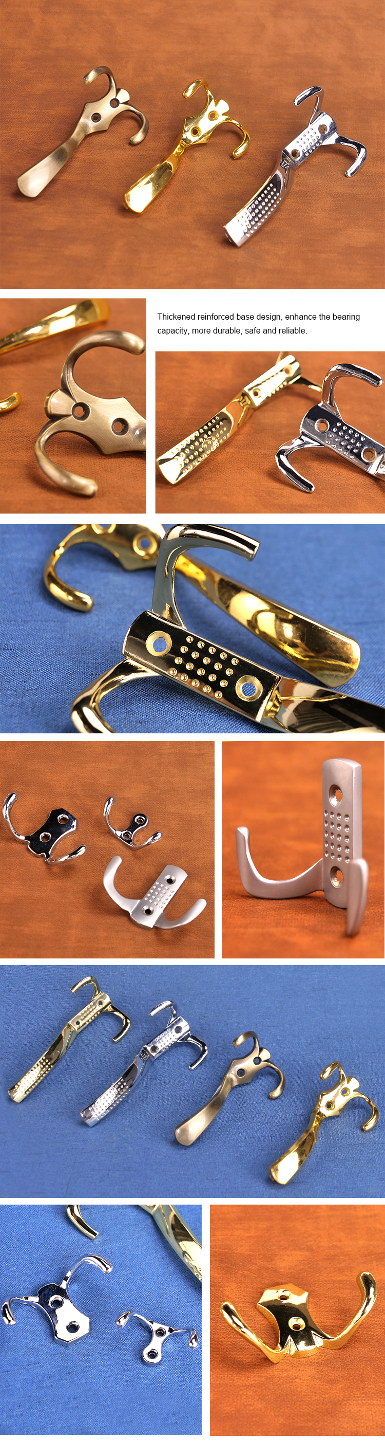 brushed steel coat hooks
