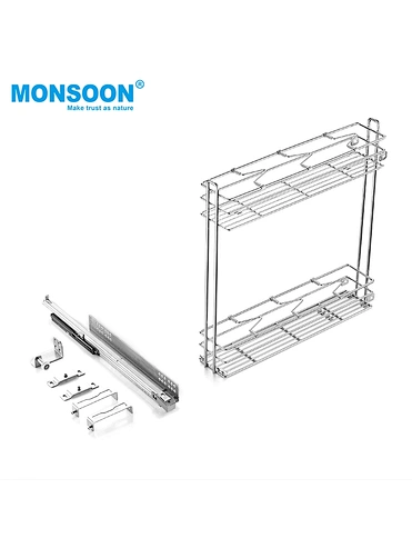 Carbon Steel 150mm cabinet Side pull out basket