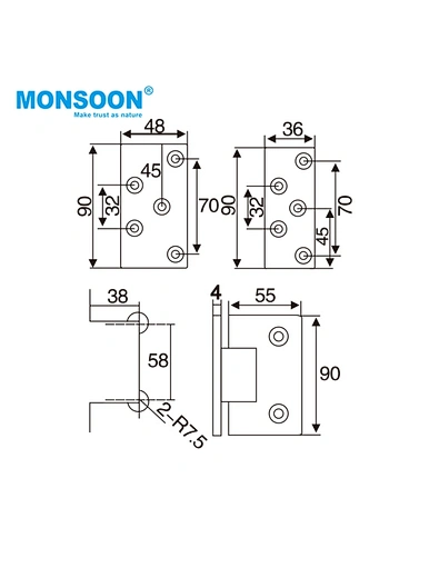glass door shower hinges
