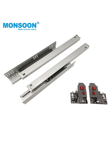 3D Full Extension Undermount Drawer slide With Handle