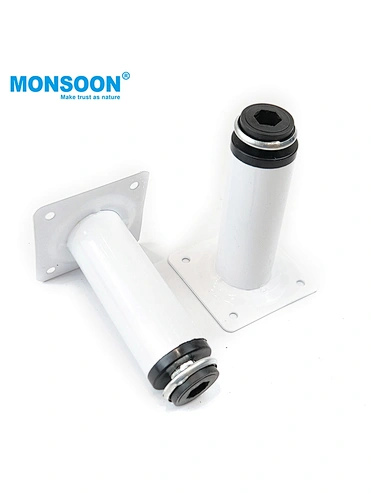 Short white Round Iron Cabinet Leg