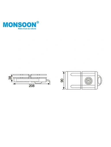 Glass door lock