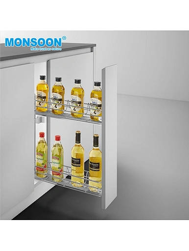 Sliding storage basket