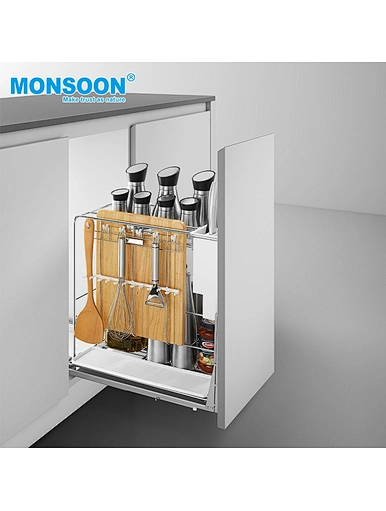 Bathroom pull out basket
