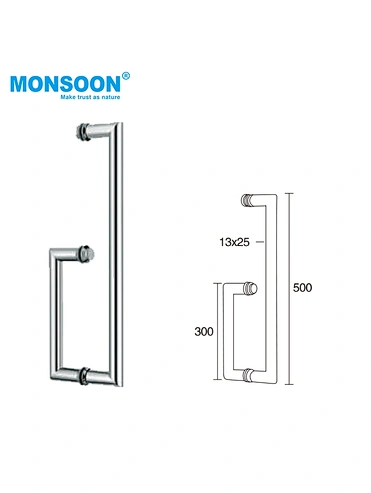 K7001 Stainless steel glass door handle