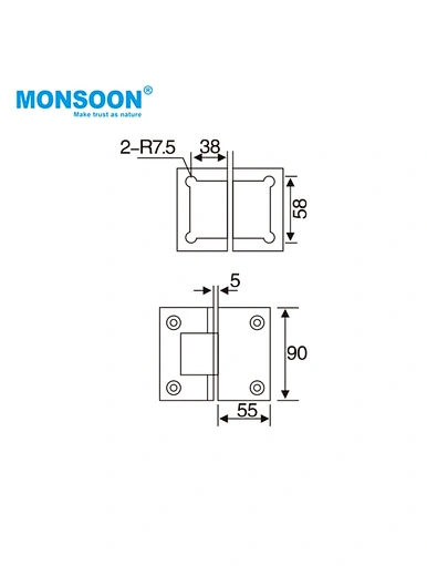 hinges for glass shower doors