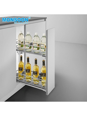 Luxury Carbon Steel 200mm cabinet Side pull out basket