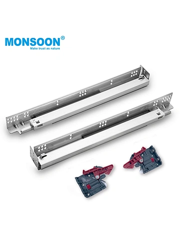 American Type 1D Full Extension Undermount Drawer slide With Handle