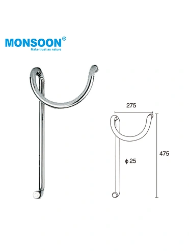 K7002 Stainless steel glass door handle