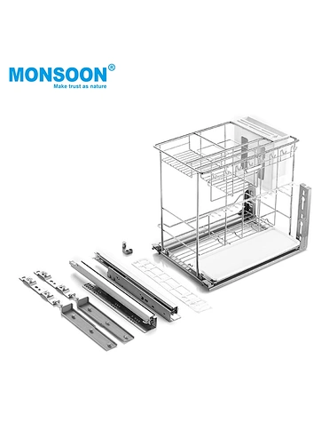Carbon Steel 450mm cabinet pull out basket