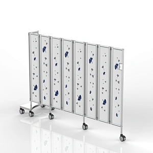 Pantalla plegable de pared en perfil de aluminio