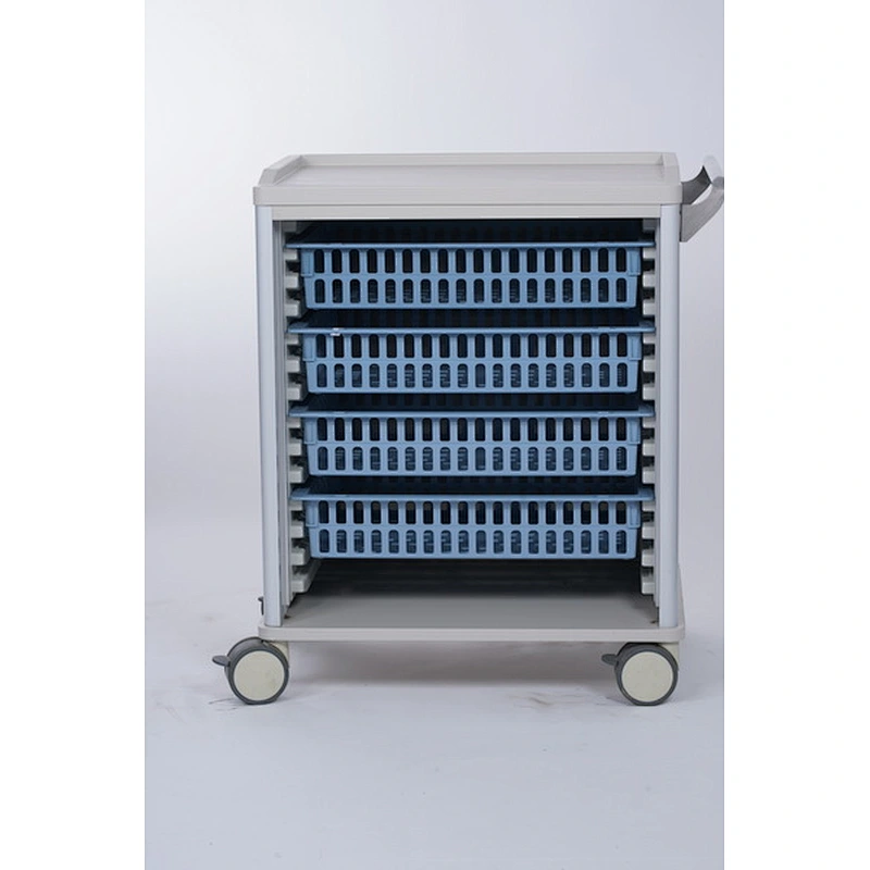 Emergency Trolley Medication in Powder Coasted Steel