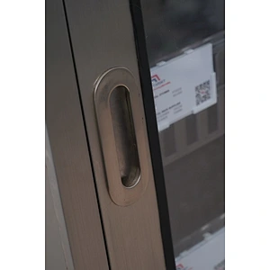 Armário de armazenamento do metal do hospital com portas de vidro